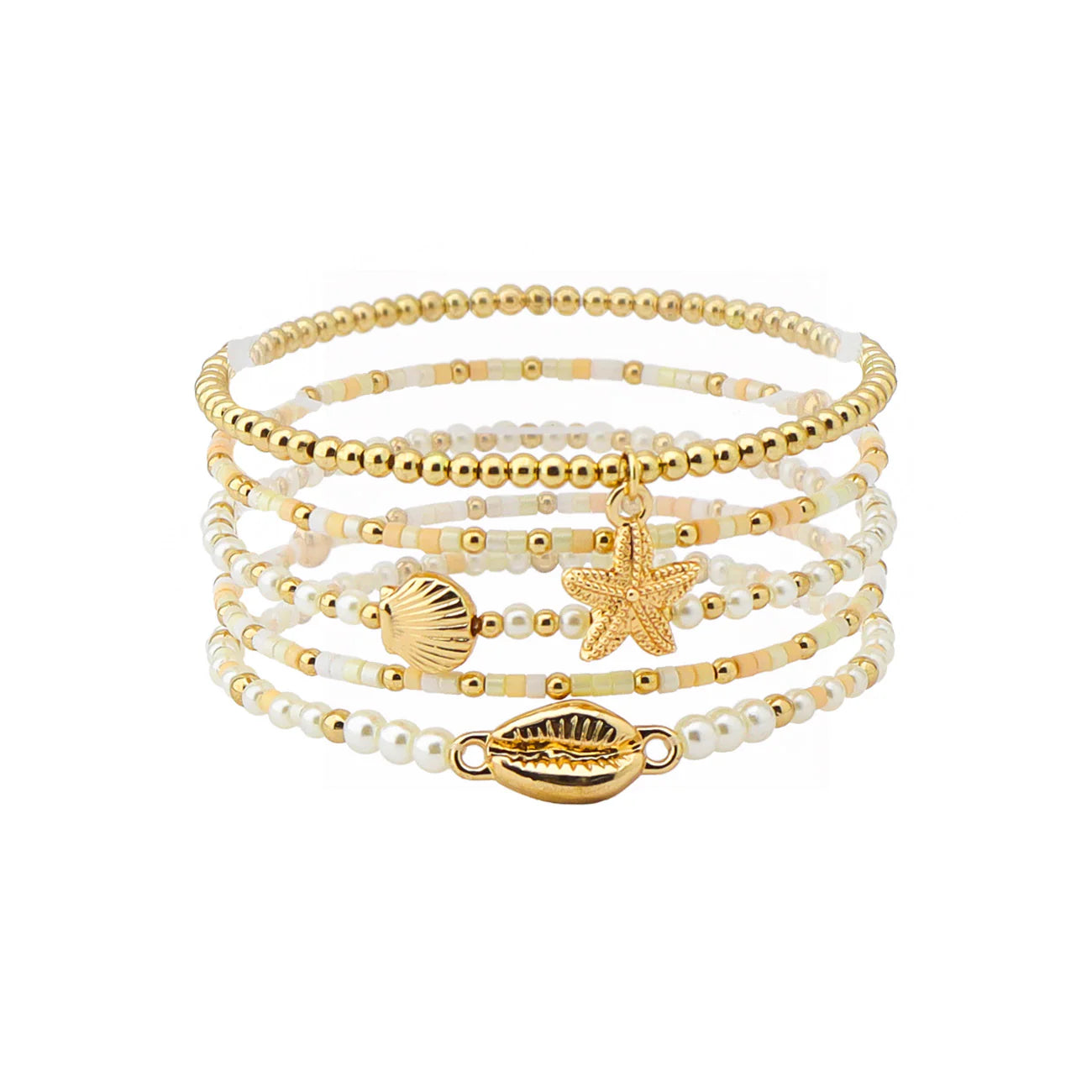 Seed Bead Sealife Stretch Bracelets - Charley's Boutique