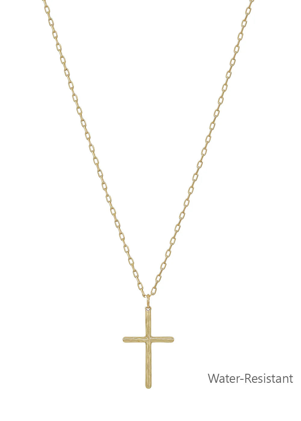 Thin Silver Cross Necklace