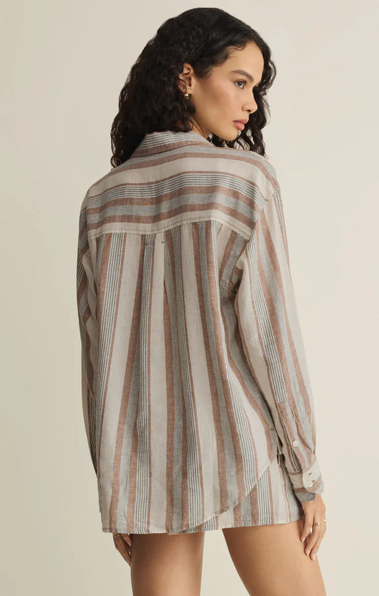 Z Supply: The Perfect Striped Linen Button Up