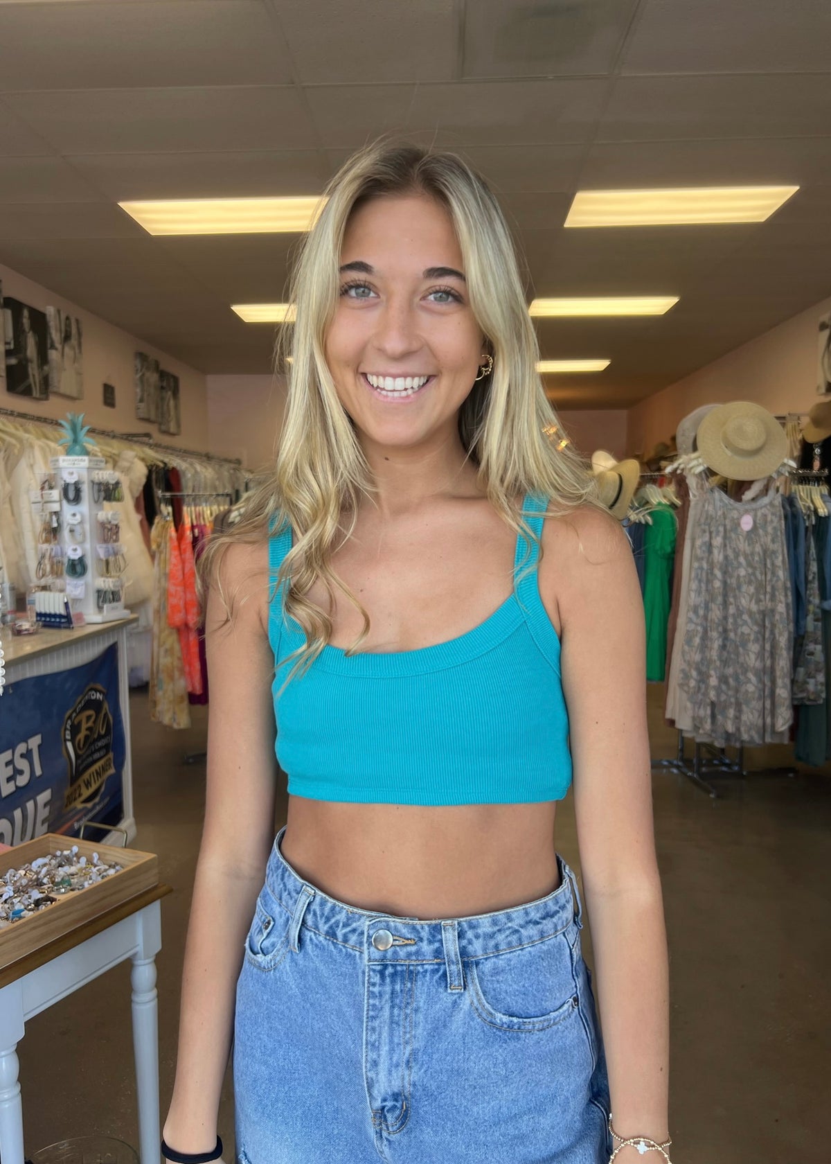 Ribbed Crop Top  Charley's Boutique