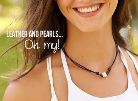 Bestseller: The Original Leather & Pearl Necklace