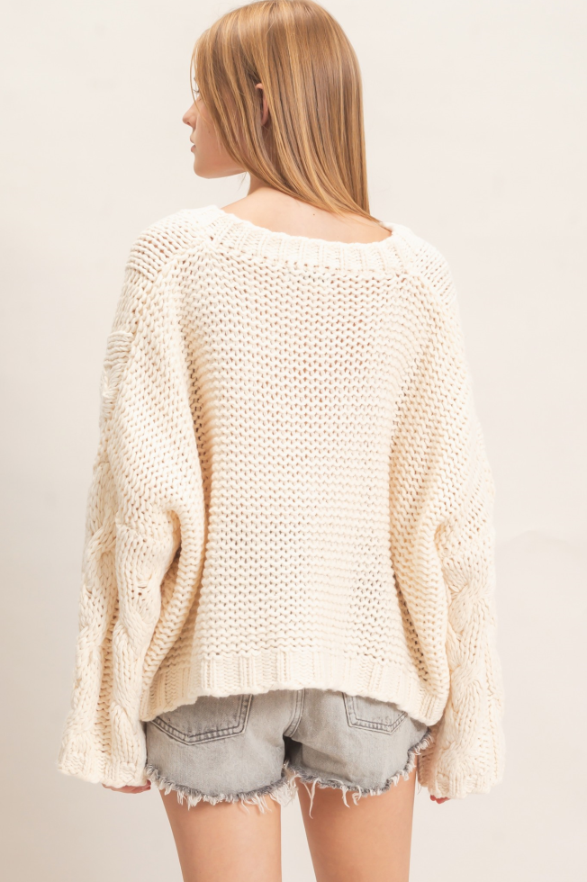 The Cozy Cable Sweater: Cream