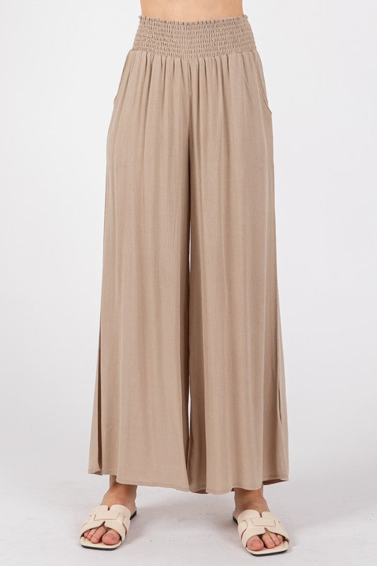 khaki palazzo pant