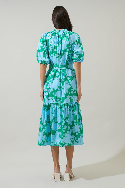 The Brigitte Tiered Midi Dress - Charley's Boutique