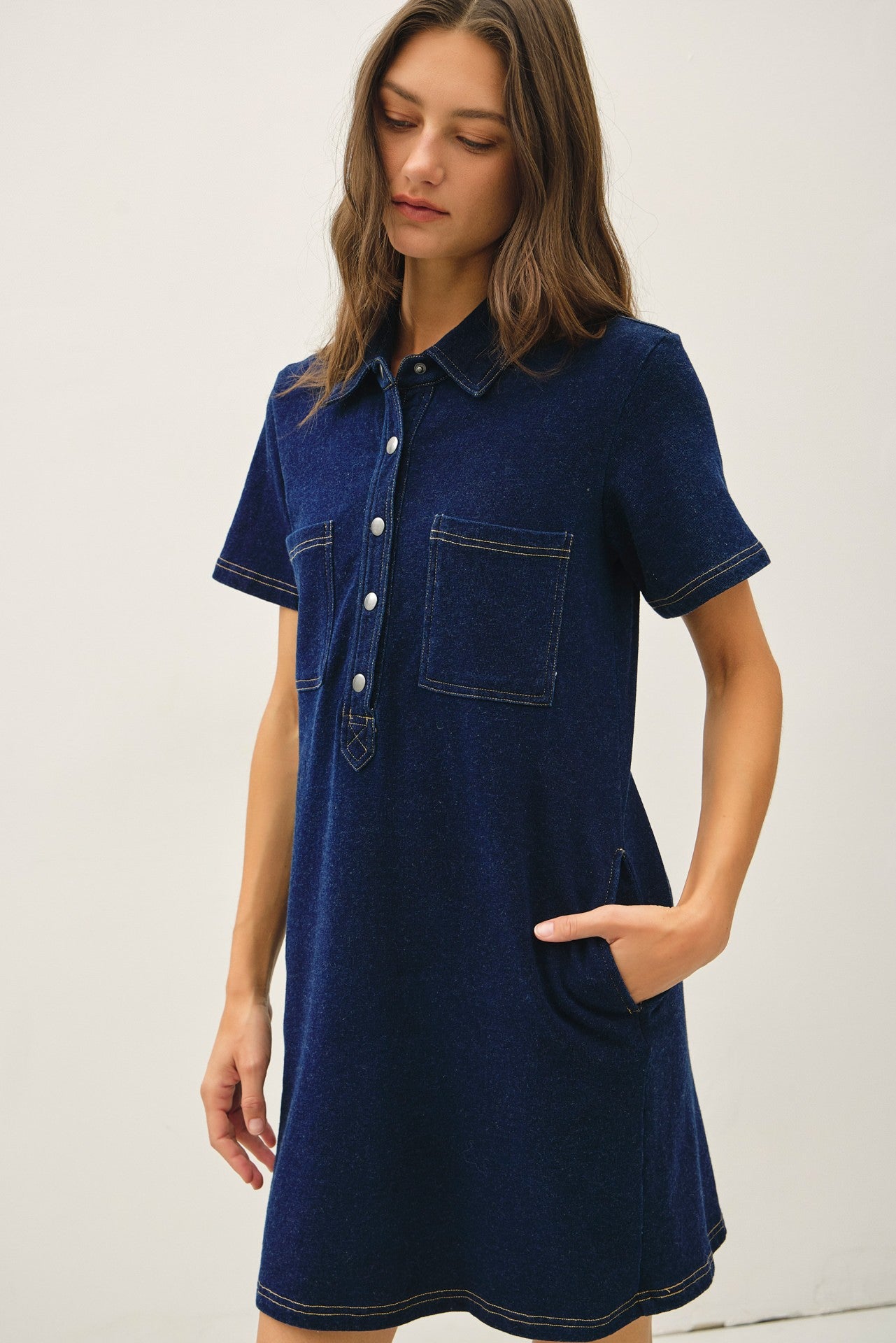The Charley Stretch Denim Dress