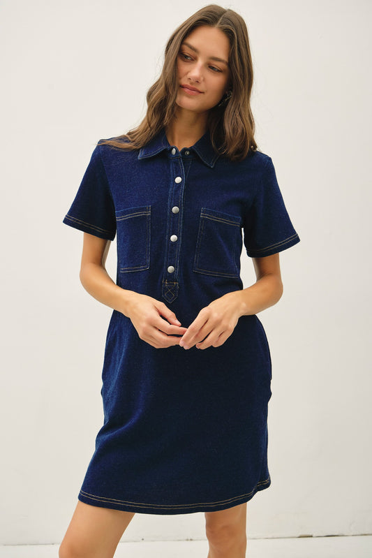 The Charley Stretch Denim Dress