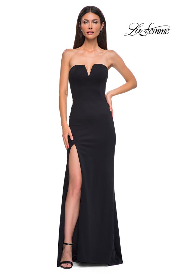 black fitted gown