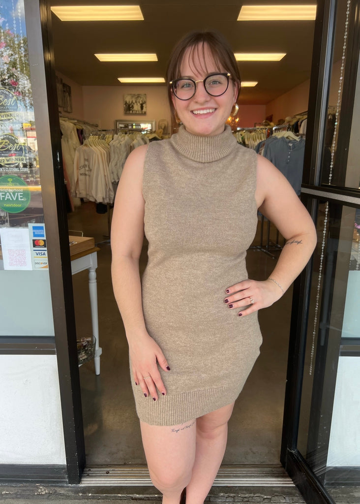 Turtleneck Sweater Dress