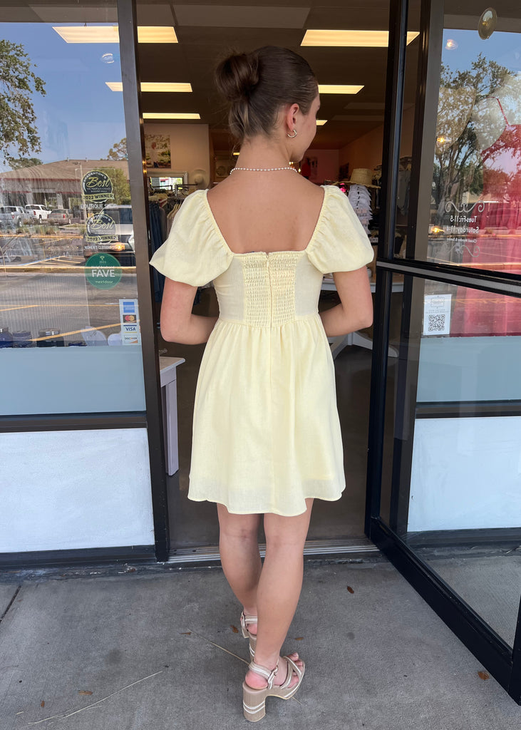 Lemon Drop Mini Dress