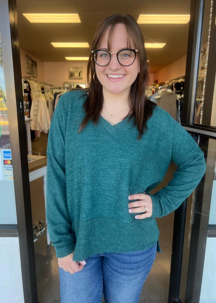 Long Sleeve Brush Knit Top