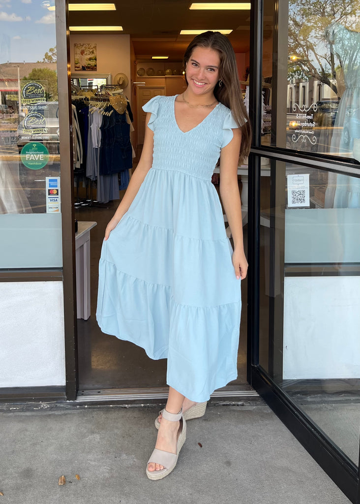 Beach Waves Midi Dress