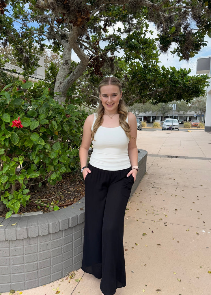 black palazzo pant