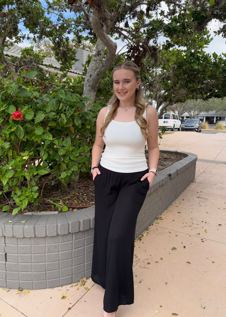 black palazzo pant