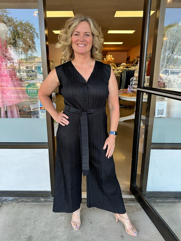 sleeveless cropped jumpsuit dressy