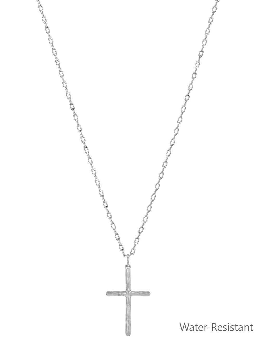 Thin Silver Cross Neclace
