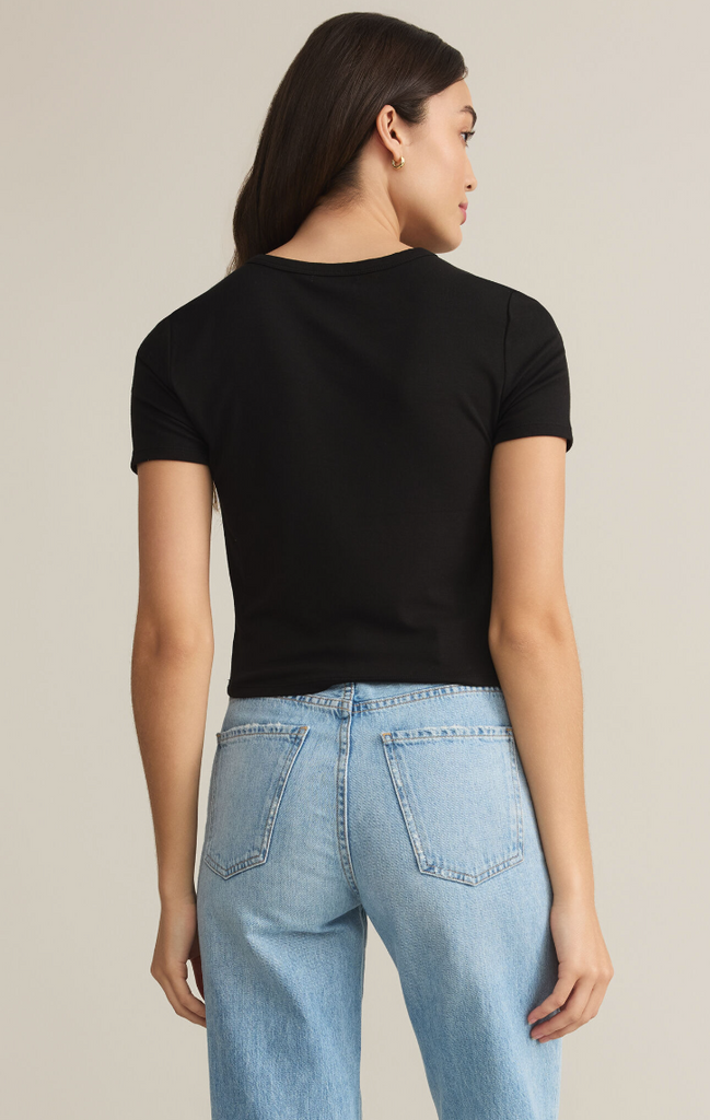 crew neck tee black
