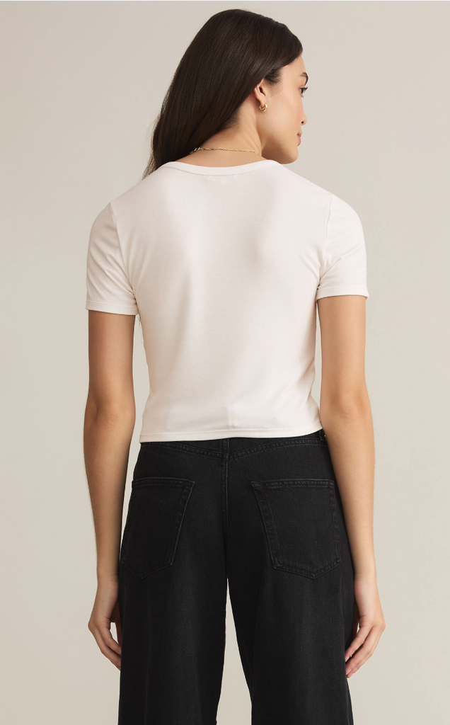 crew neck tee white