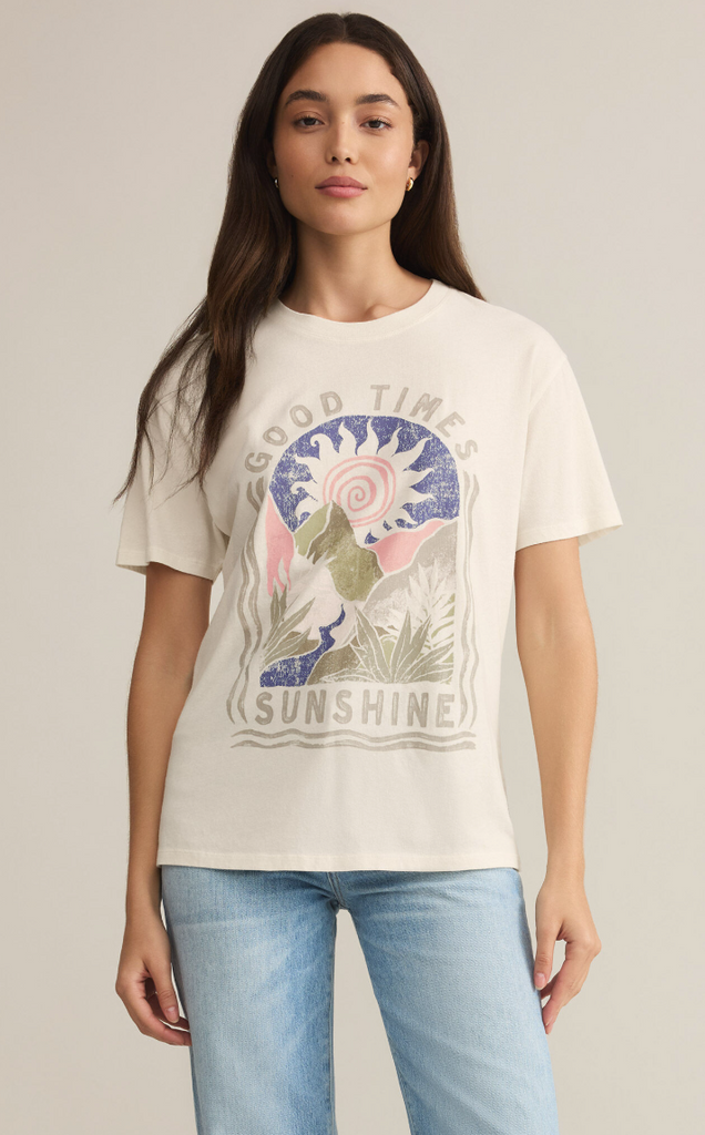 seasalt white tee with sunshine print