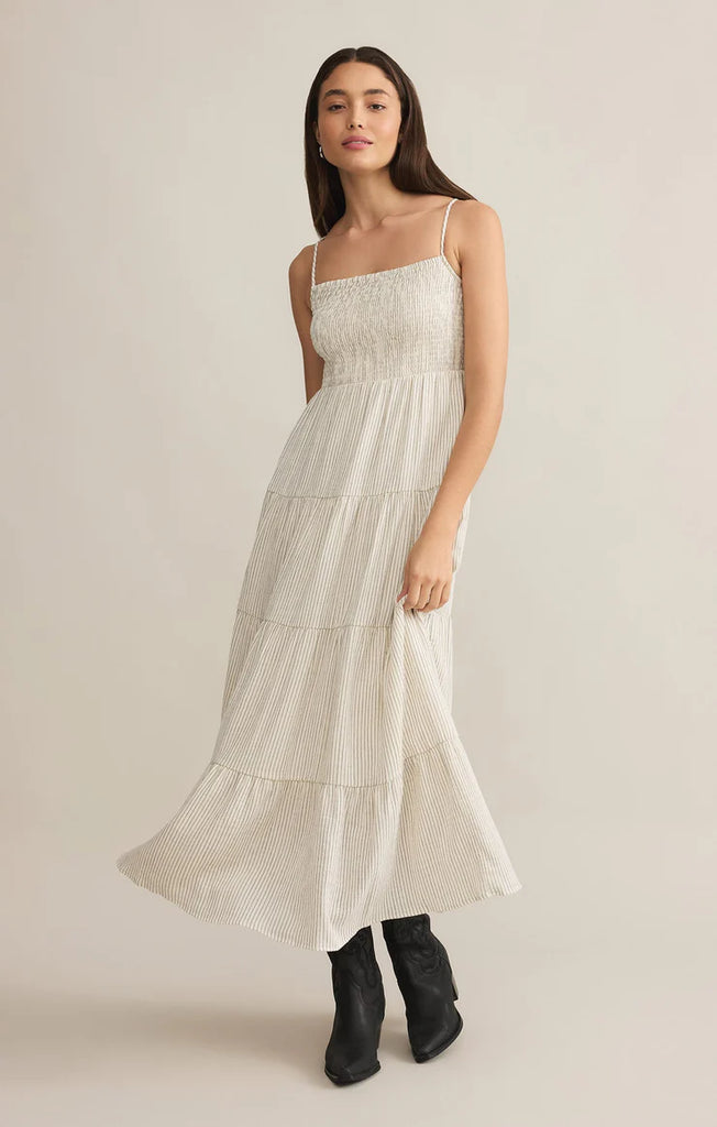striped maxi dress