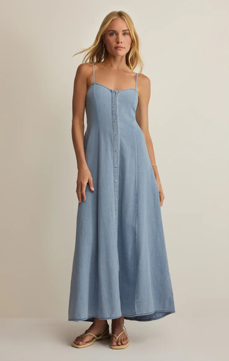 Z Supply: Angel Eyes Chambray Midi Dress