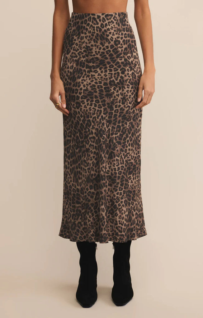 leopard prihnt midi skirt