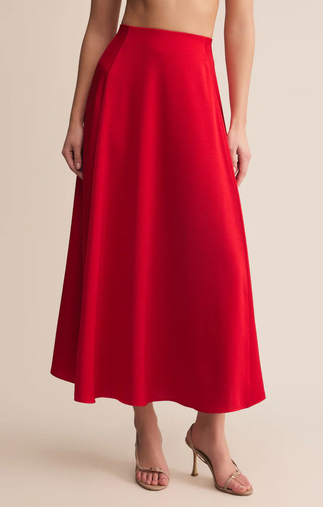 red midi lenght skirt z supply