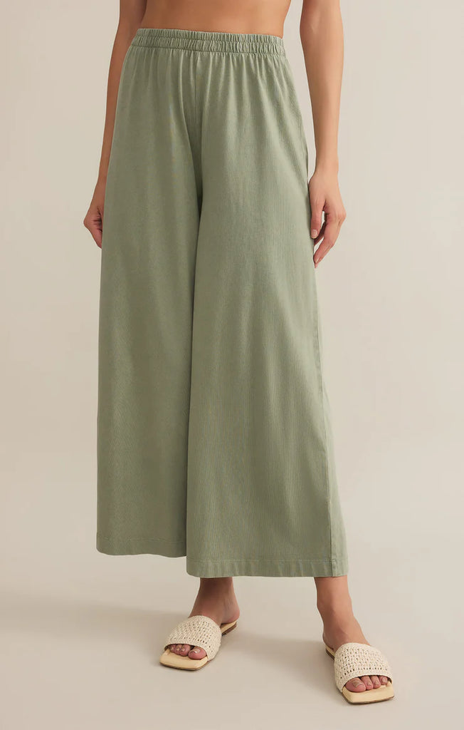 avacado color jersey pants