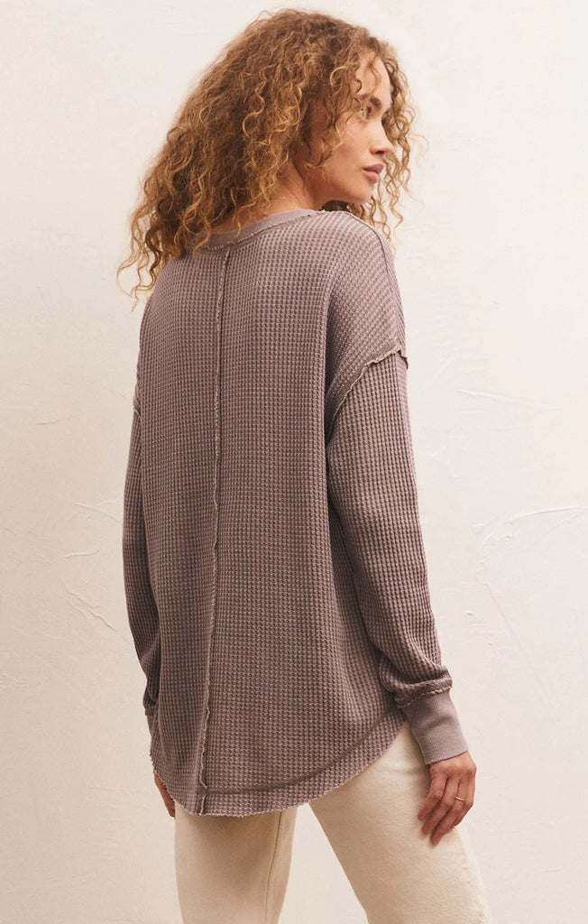 Z Supply: Driftwood Thermal Long Sleeve Top
