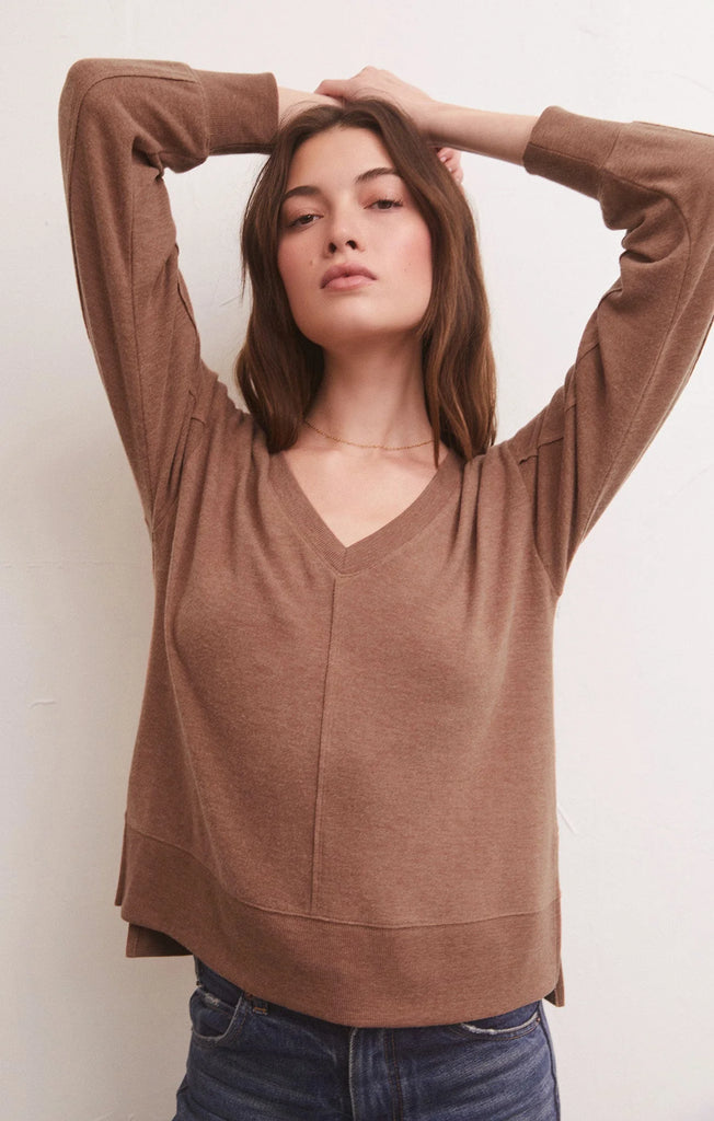 Z Supply: Wilder Cloud V-Neck LS Top