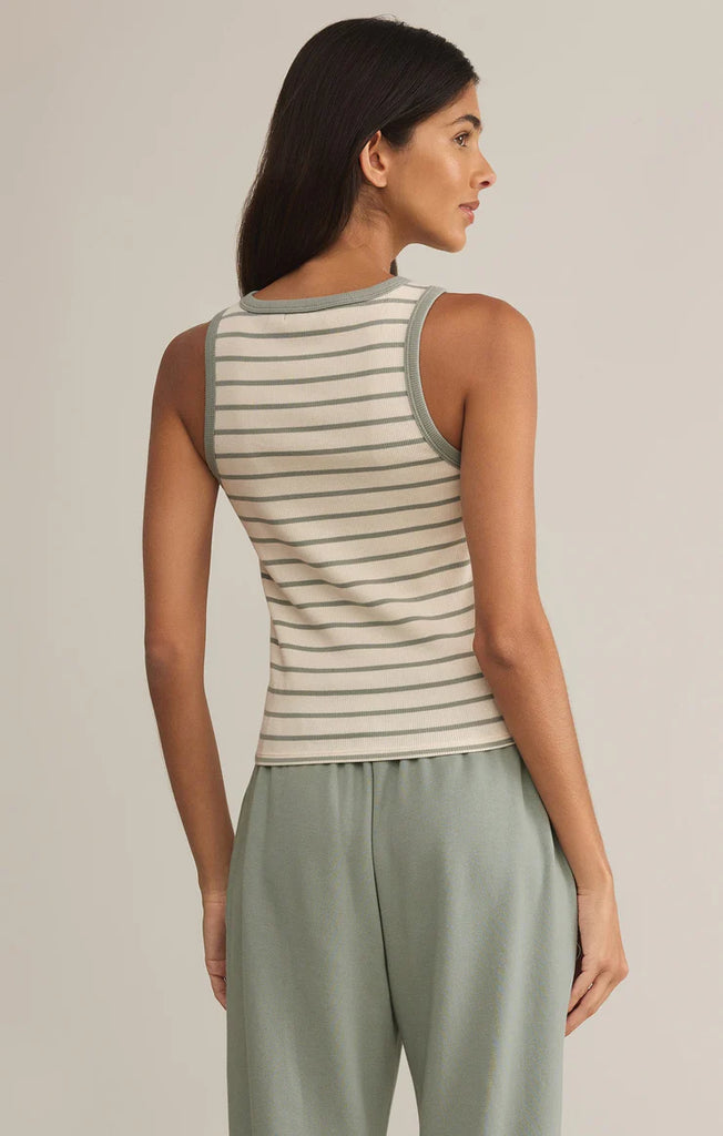stripe tank sage