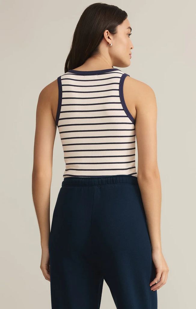 stripe tank blue