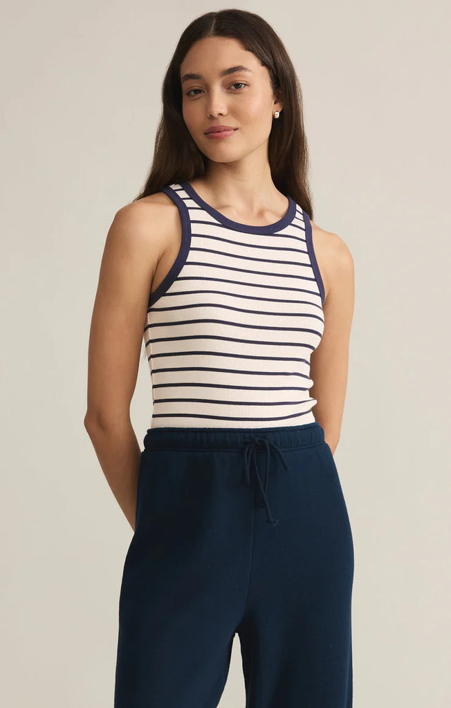 stripe tank blue