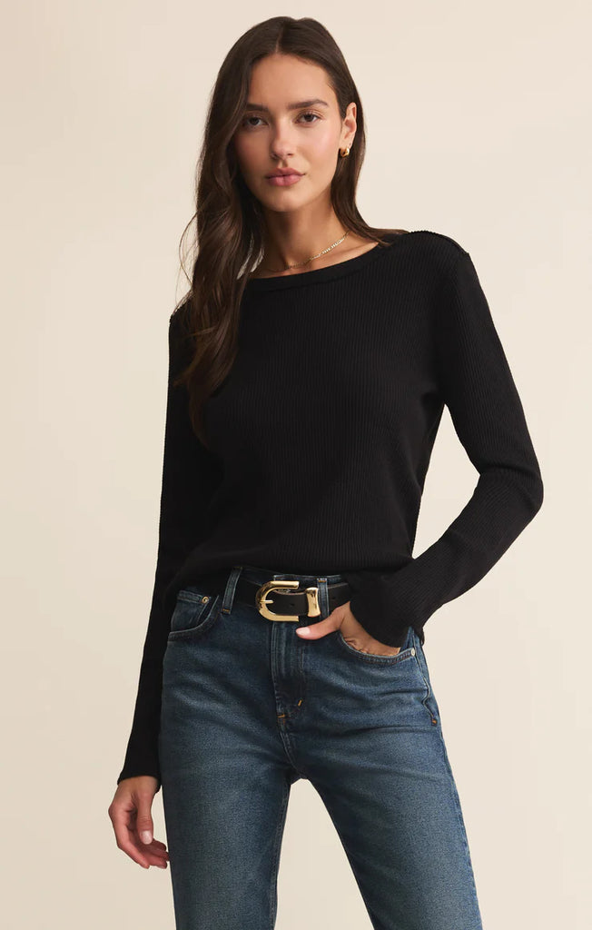 soft long sleeve mini thermal top