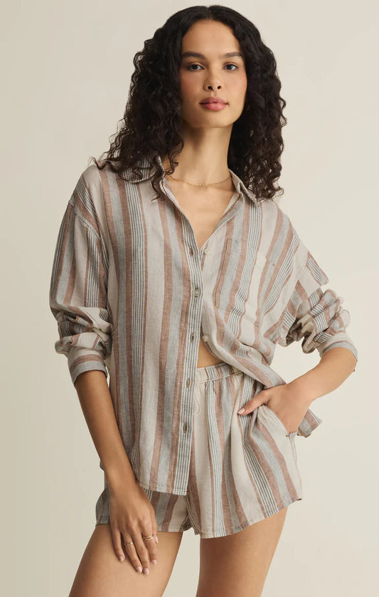 Z Supply: The Perfect Striped Linen Button Up