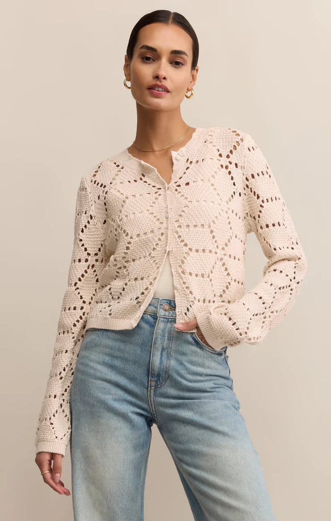 open knit crochet cardigan