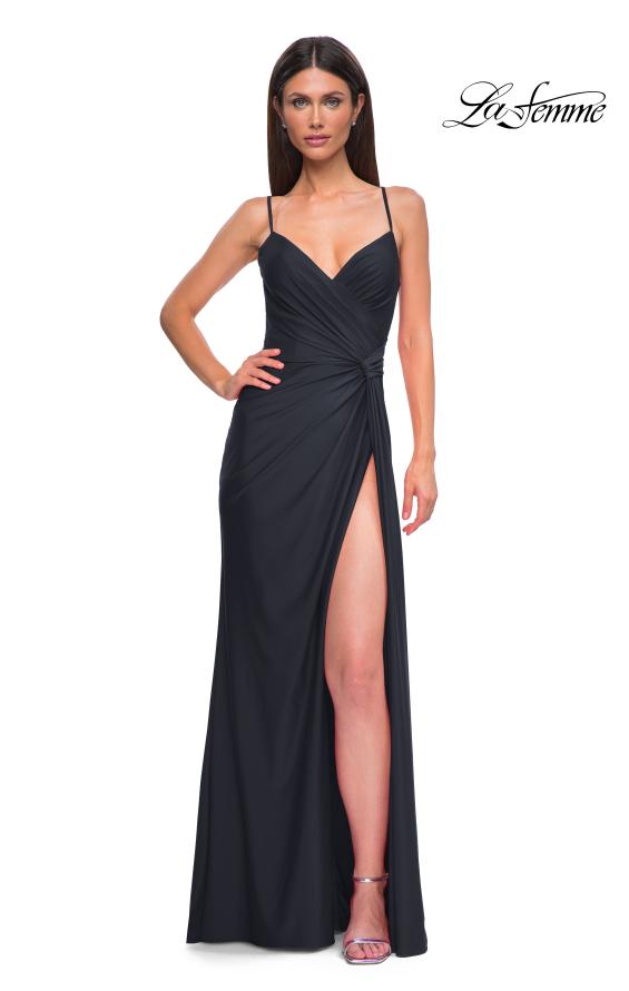 black jersey gown