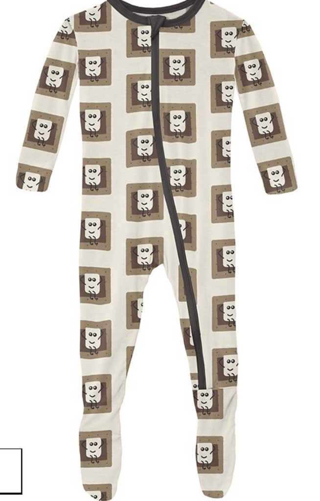 Kickee Pants Printed Footie W/Zipper