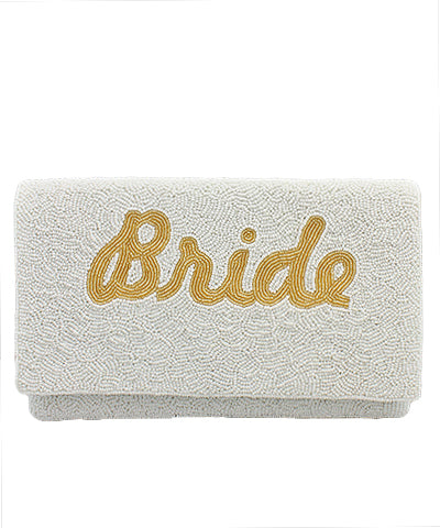 Bride Embroidered Beaded Clutch