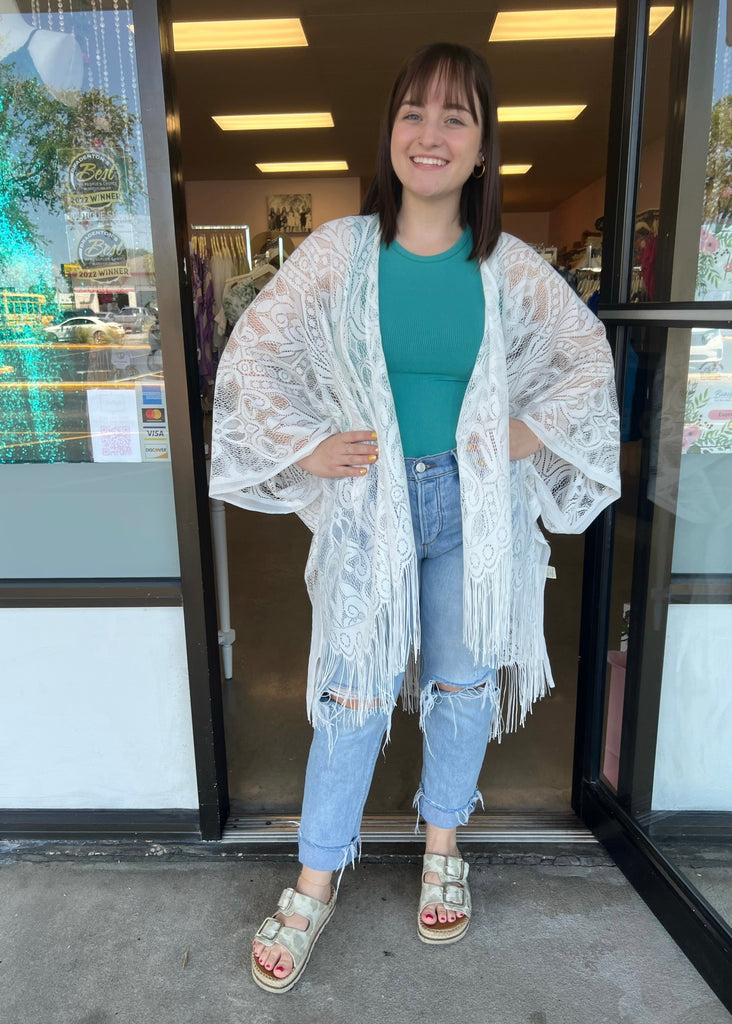 Floral Lace Kimono